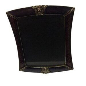 Decorative Purple & Gold Picture Frame With Ornate Scroll Design & Gem Accents -